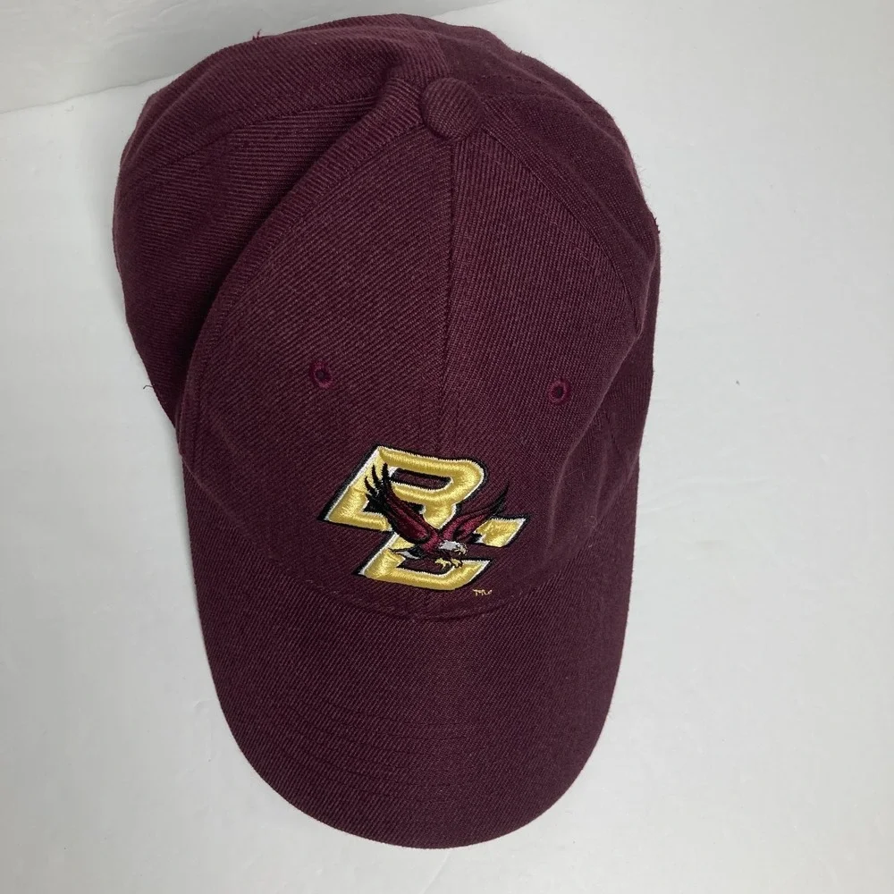 Boston College Eagles Cap Hat Adult Maroon Adjustable Wool Blend Embroidered
